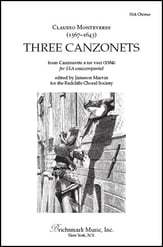 Three Canzonets SSA choral sheet music cover